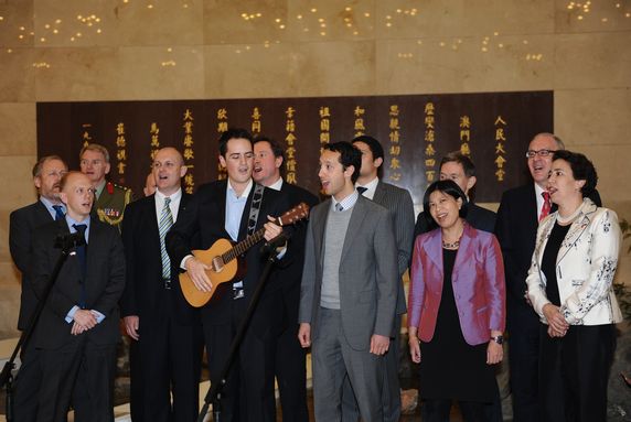 the diplomats of New Zealand singing Ethnic Mauri songs  